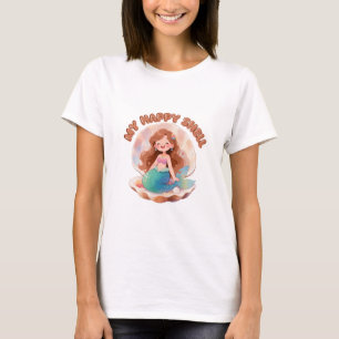 Süße Meerjungfrau Mein Glückliches Gehäuse Zitat P T-Shirt