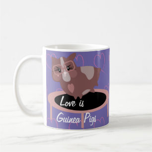 Süße Meerschweinchen beim Training Kaffeetasse