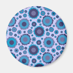 Süße mehrfarbige blaue Sonnenmusterfliese Magnet