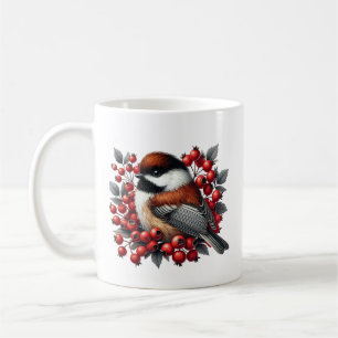 Süße Meisen-Vogelfreunde fügen Monogramm hinzu Kaffeetasse