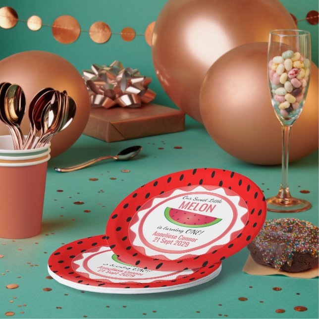 Süße Melonen Geburtstag Pappteller (Multi)