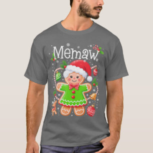 Süße Memaw-Lebkuchen-Familie Passende Weihnachten T-Shirt