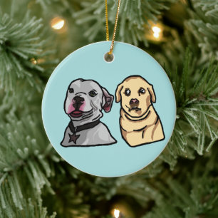 Süße Meme-Hunde Keramik Ornament