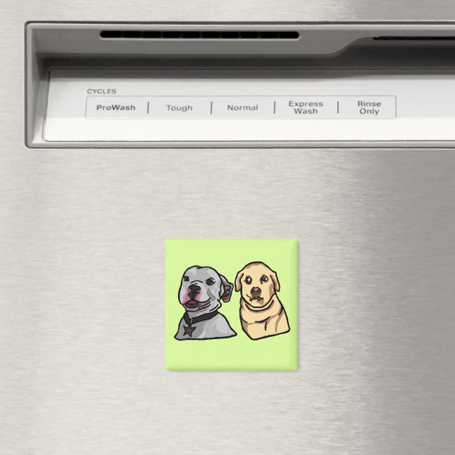 Süße Meme-Hunde Magnet (In Situ (Geschirrspüler))