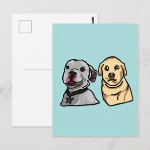 Süße Meme-Hunde Postkarte