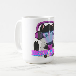 Süße Meow Gamer Katze - Kawaii Gaming Kitten Kaffeetasse