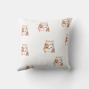 Süße Meow-Katzen-Wurfkissen Kawaii-Katzenkissen Kissen