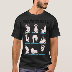 Süße Meow Maste Katzen Yoga Asana Posen Meditation T-Shirt
