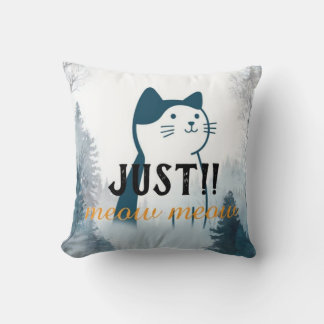 Süße „Meow Meow“-Katzenkissen Kissen