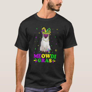 Süße Meowdi Gras Siamese Katze Karnevalsmaske Mard T-Shirt