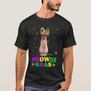 Süße Meowdi Gras Sphynx Katze Karneval Maske Mardi T-Shirt