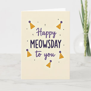 Süße Meowsday-Geburtstagskarte Karte