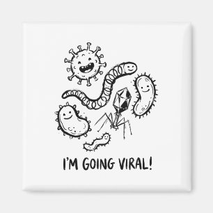 Süße Mikrobenkeim-Virus-Biologie-Lehrer-Humor-Wiss Magnet
