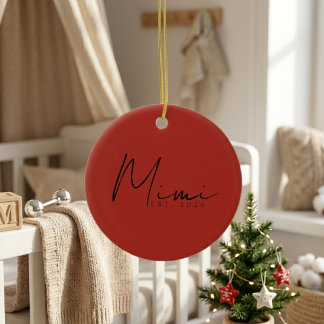 Süße Mimi EST Jahr Minimal Andenken Schrift Keramik Ornament