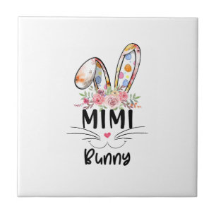 Süße Mimi-Hasen-T-Shirt Ostern Familie passend rau Fliese