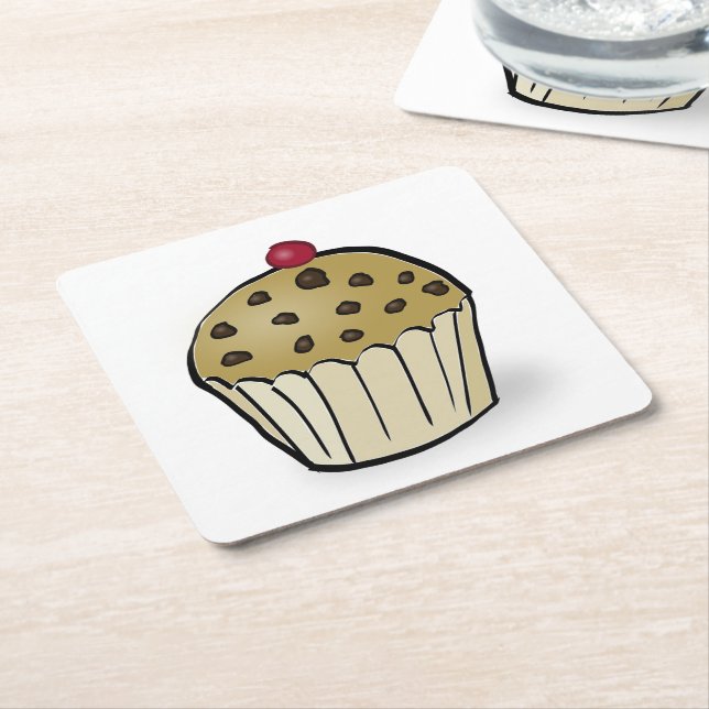 Süße Mini-Muffins Rechteckiger Pappuntersetzer (angewinkelt)
