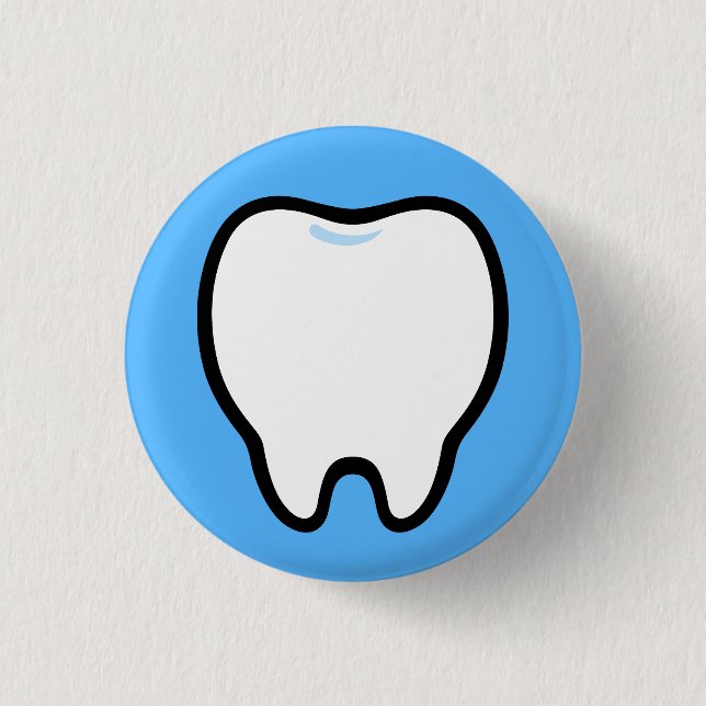 Süße minimale Zahnillustration Button (Vorderseite)