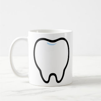 Süße minimale Zahnillustration Kaffeetasse