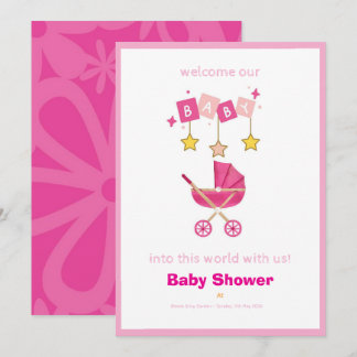 Süße minimalistische Babyparty-Einladung Einladung