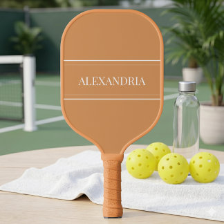 Süße minimalistische braune Streifen moderne einfa Pickleball Schläger