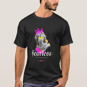 Süße minimalistische farbenfrohe Brustgrafik Premi T-Shirt