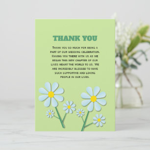 Süße minimalistische Frühlingsgänseblümchen-Blumen Dankeskarte