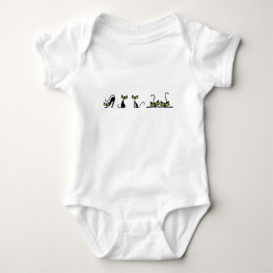 Süße Minimalistische Katzen Baby Bodysuit Strampler