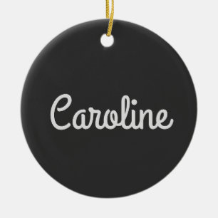 Süße minimalistische Skript-Typografie Name Schwar Keramik Ornament