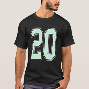 Süße mintgrüne Trikot Nummer 20 Spieleruniform #2 T-Shirt