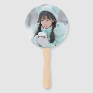 Süße Minz-Winter-Anime-Girl-Party-Favor-Button Fächer