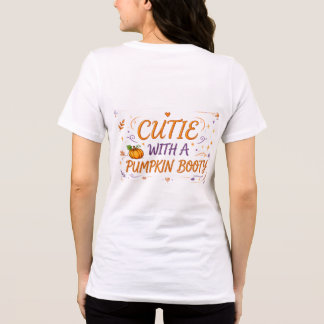 Süße mit einem Kürbis-Po Lustiges Herbst-T-Shirt Tri-Blend Shirt