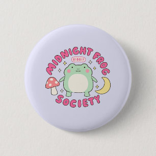 Süße Mitternachts-Frosch-Gesellschaft Kawaii Paste Button