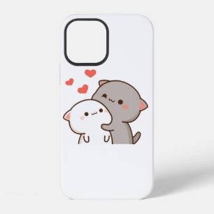 Süße Mochi-Pfirsich-Katze iPhone 12 Hülle