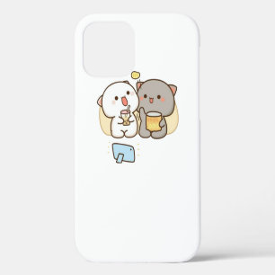 Süße Mochi-Pfirsich-Katze iPhone 12 Hülle