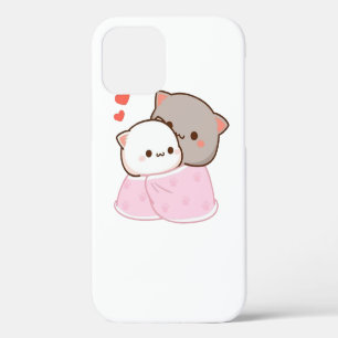 Süße Mochi-Pfirsich-Katze iPhone 12 Hülle