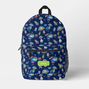Süße moderne Alien-Monster Weltraum-Kinder-Schule Bedruckter Rucksack