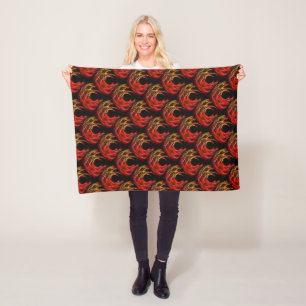Süße moderne Boho elegante abstrakte Kunst Muster Fleecedecke