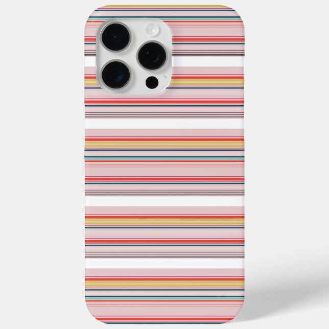 Süße moderne farbenfrohe Streifen Case-Mate iPhone Hülle (Rückseite)
