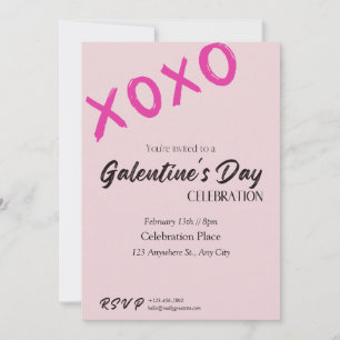 Süße moderne rosa Galentine's Day-Party-Karte Feiertagskarte