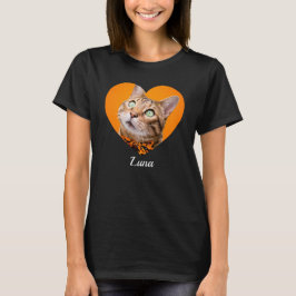 Süße moderne Typografie Name und Herz Foto des Hau T-Shirt