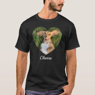 Süße moderne Typografie Name und Herz Foto des Hau T-Shirt