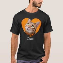 Süße moderne Typografie Name und Herz Foto des Hau T-Shirt