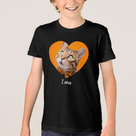 Süße moderne Typografie Name und Herz Foto des Hau Tri-Blend Shirt