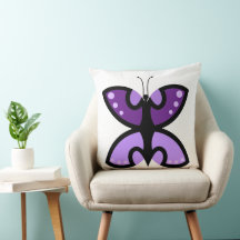 Süße moderne violette Schmetterlings-Grafik-Akzent