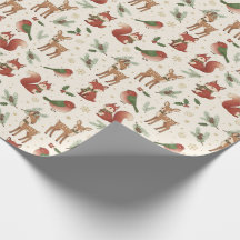 Süße moderne Waldtiere Weihnachtsgeschenkverpackun