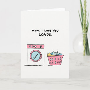 Süße Mom Waschtag Karte