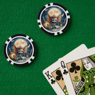 Süße mondbeschienene Fantasie-Kreatur Pokerchips