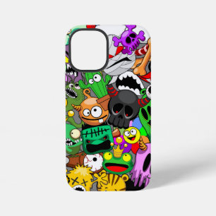 Süße Monster Charaktere Halloween-Muster  iPhone 12 Mini Hülle