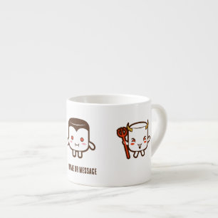 Süße Monster-Marshmallows Halloween Espressotasse