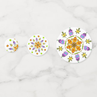 süße Monster-Papierteller Konfetti 